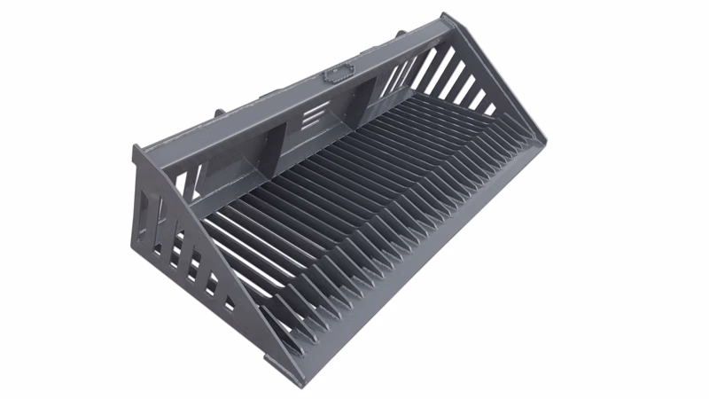 2023 CID Attachments Heavy Duty Skid Steer Rock Bucket - Image 1