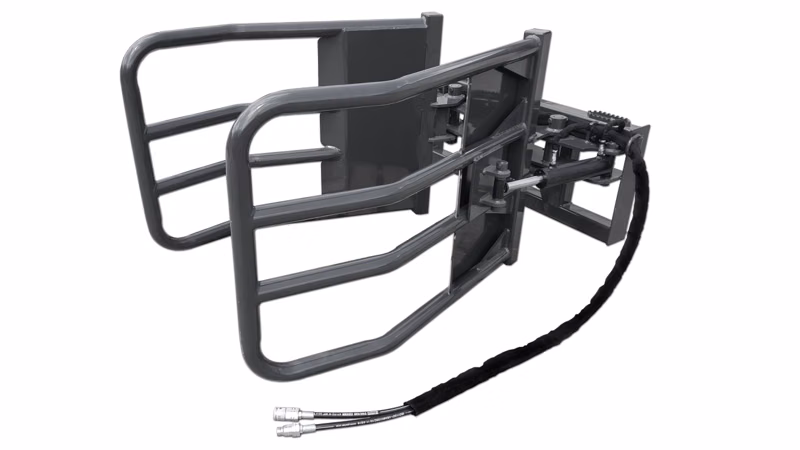 2023 CID Attachments X-Treme Skid Steer Hay Bale Squeezer Attachment - Image 1