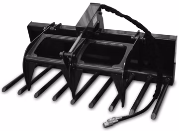 2023 CID Attachments Compact Tractor Manure Fork Grapple - Image 1