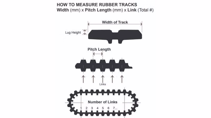 2025 Bobcat 12 Inch Zig Zag Skid Steer Loader Track (320 x 86 x 53) (7394639) - Image 2